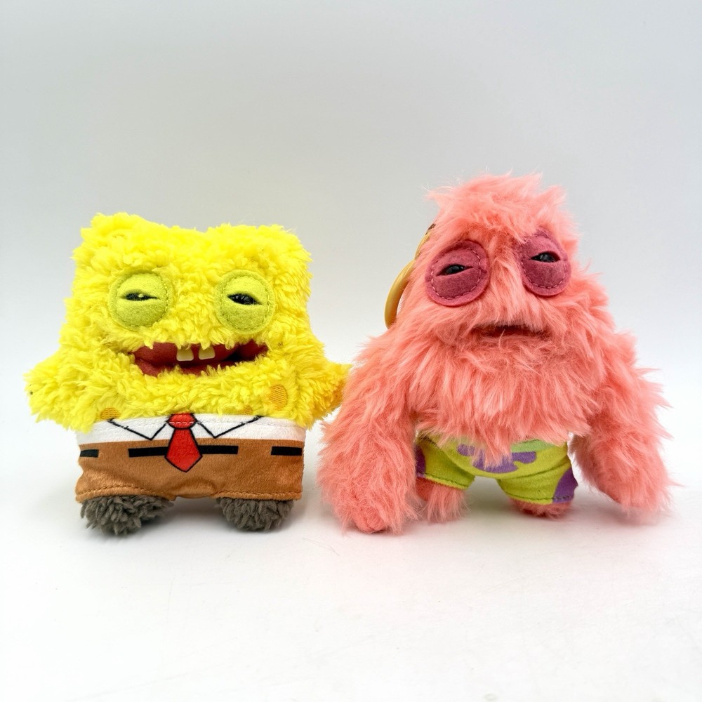 Fuggler SpongeBob Squarepants SPONGEBOB & PATRICK 5" Keyring Keychain Set NEW