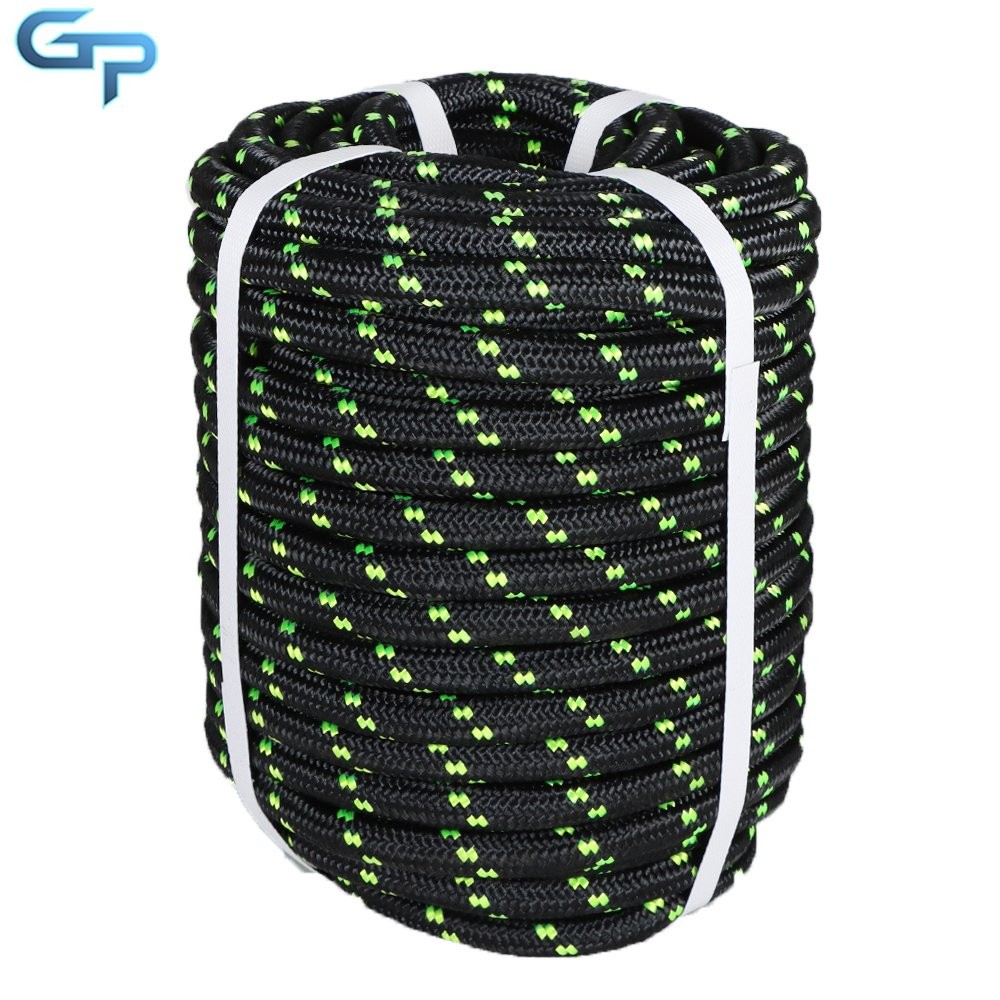 Double 1/2" × 150' Braid Polyester Rope 6180Lbs Breaking Strength Bull Rope