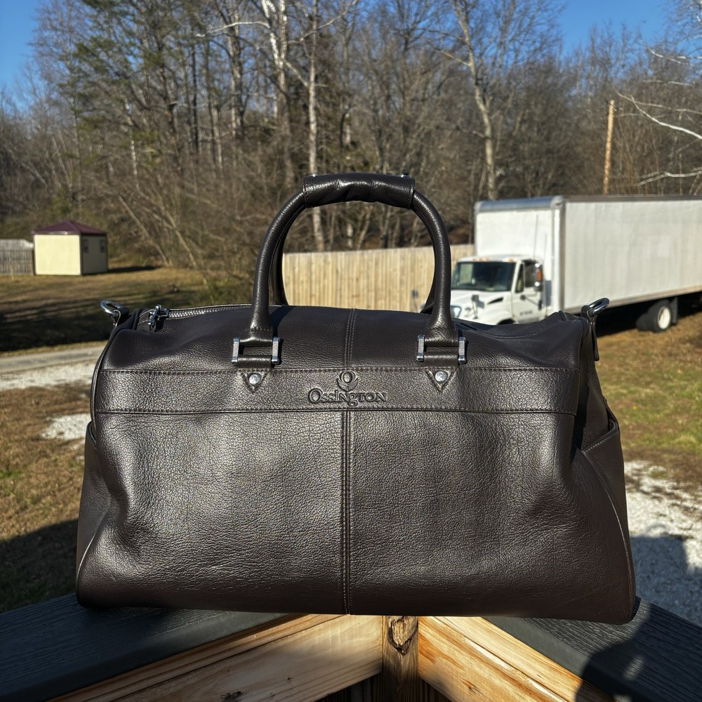 Ossington Genuine Leather Weekender, Dark Brown