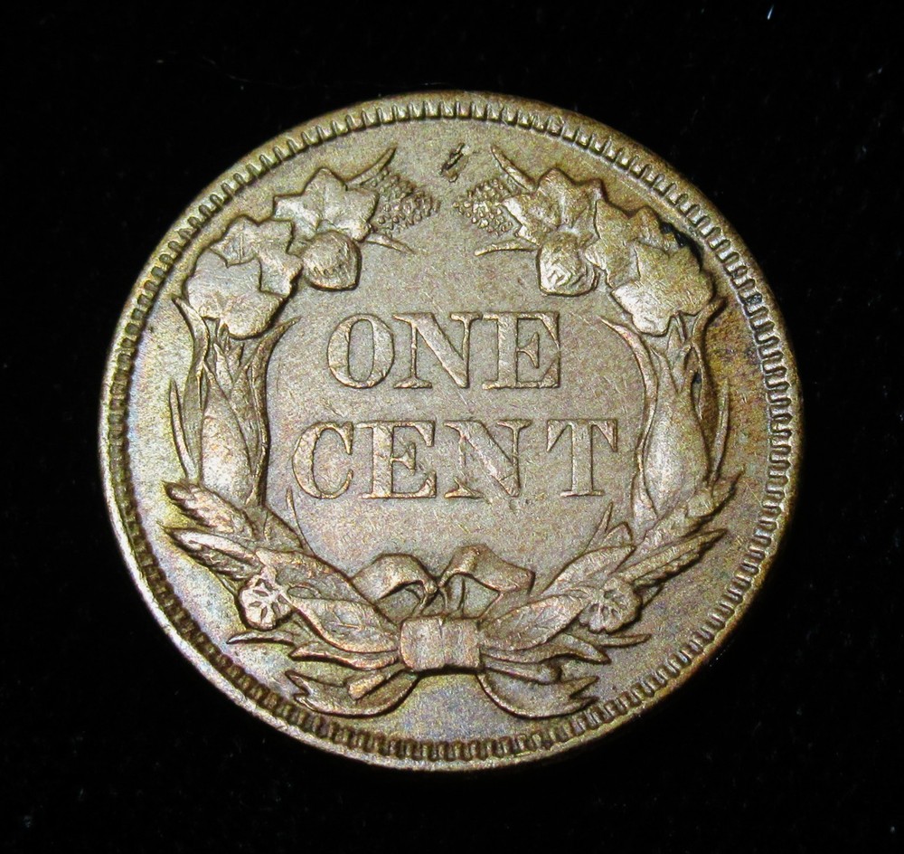 1858 Flying Eagle Cent 1C AU+