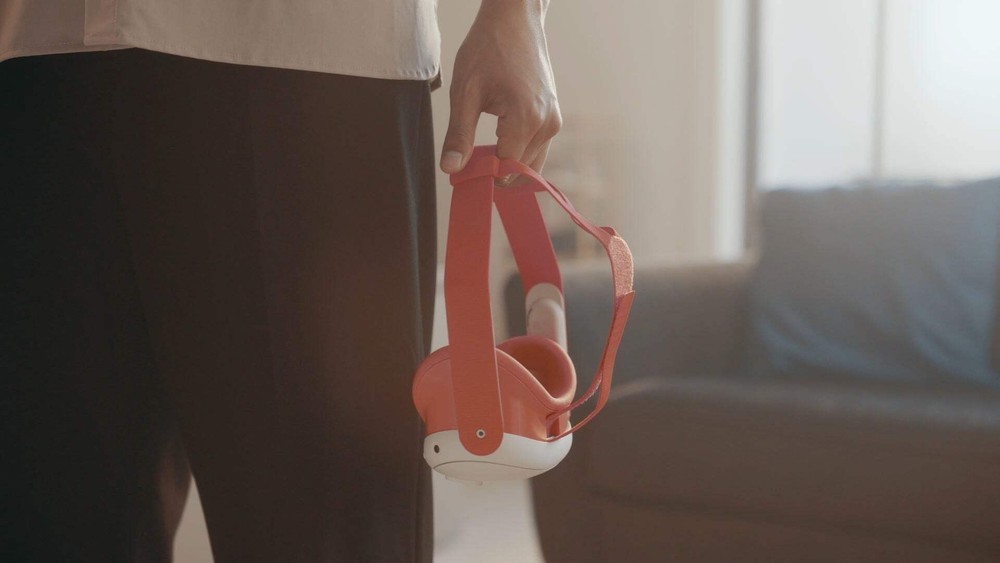Meta Quest 3 Facial Interface & Head Strap (Blood Orange)