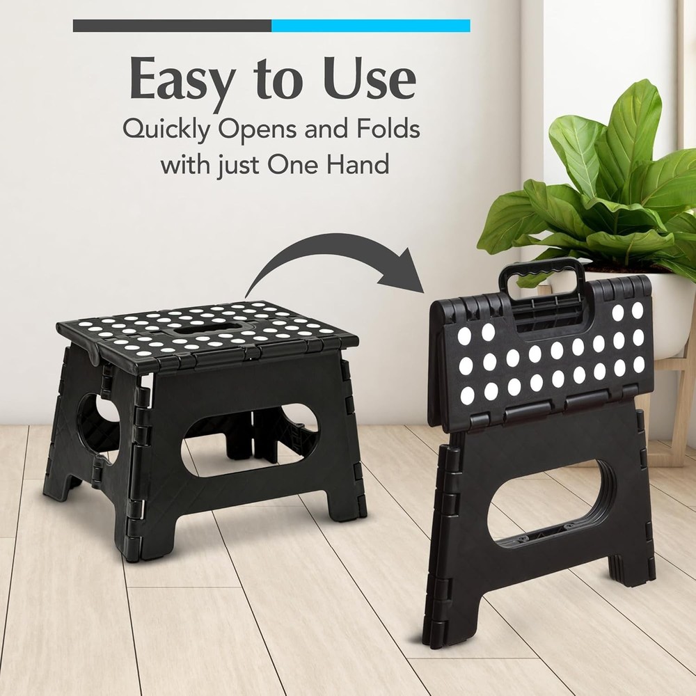 Folding Step Stool Sturdy Enough Collapsible Stool to Support Adults & Safe