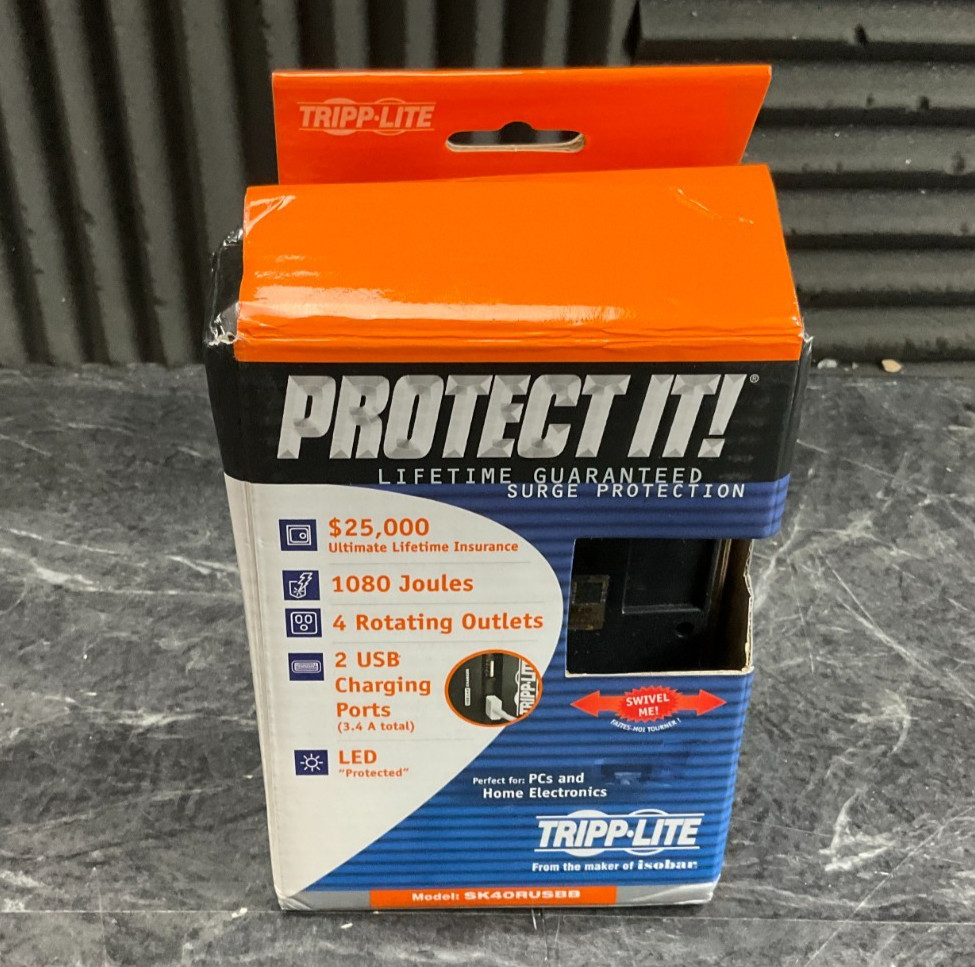 Tripp Lite Protect-IT Surge Protector SK40RUSBB ✅❤️️✅❤️ NEW! OPEN BOX!
