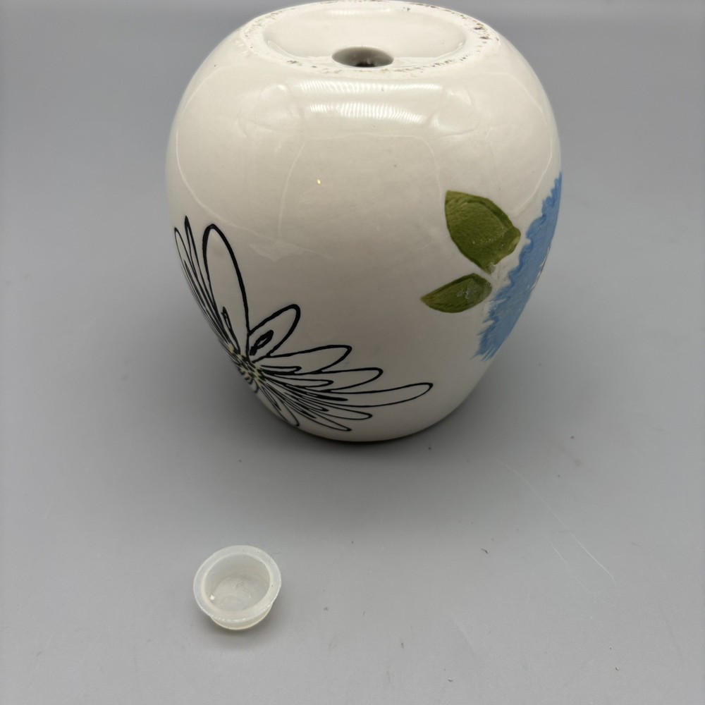Opalhouse Floral Botanical Ceramic 4” Planter With Plug
