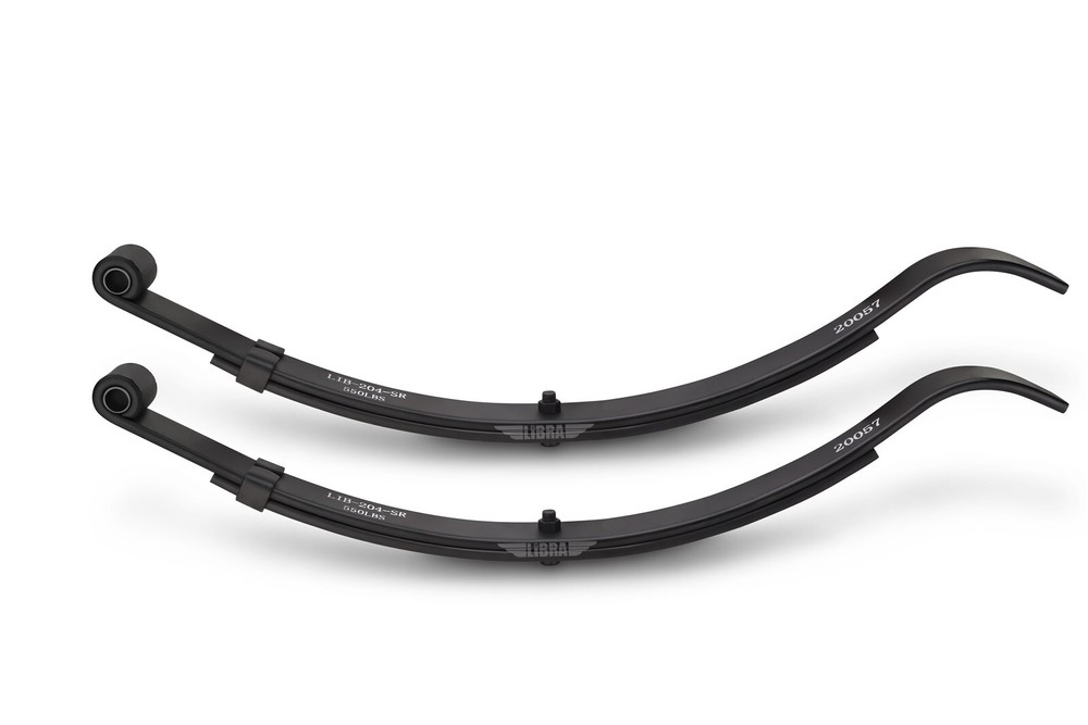 LIBRA Trailer Leaf Spring 2 Leaf Slipper 550lbs Cap for 1100lbs Axle, Set 2