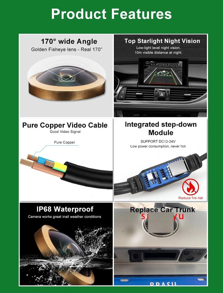 Car Backup Camera for BMW E82 E88 E84 E90 E91 E92 E93 E70 E60 E61 E39 3 5 X5