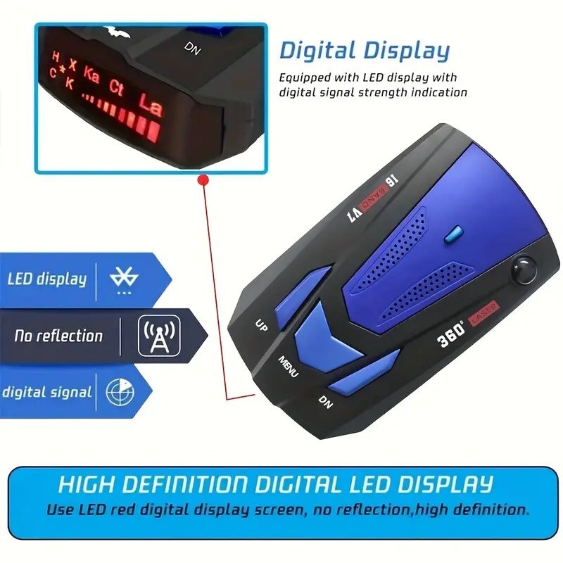RADAR DETECTOR - ALL BANDS PLUS LASER - BRAND NEW