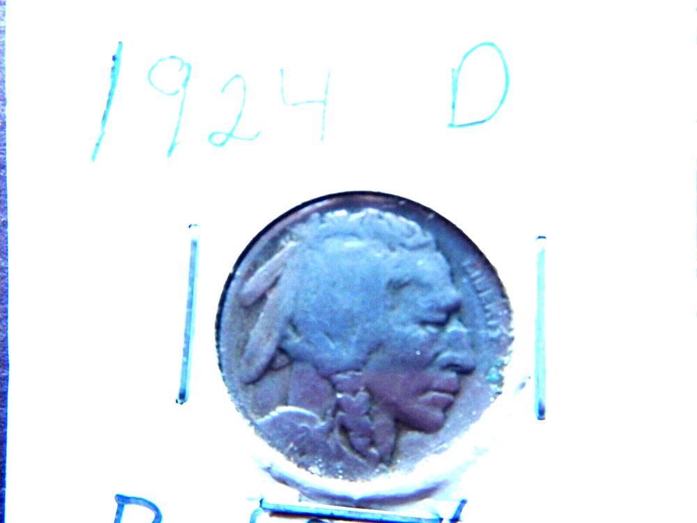 1924 (D) Indian Head/Buffalo Nickel