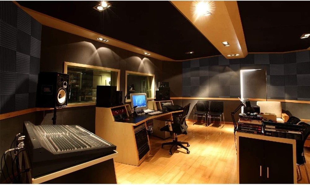 52 Pack Acoustic Foam Panels - Sound Diffusion Studio Foam