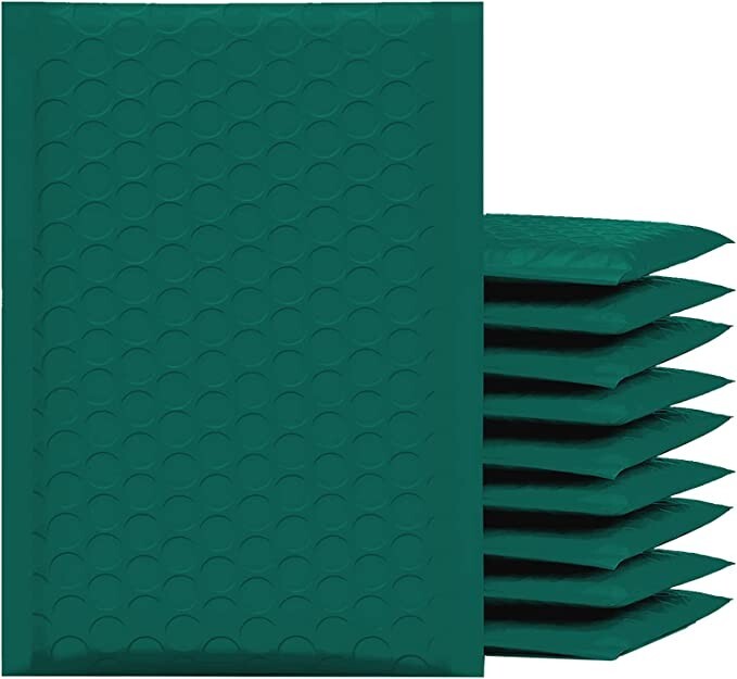 SuperPackage® 200 #5  10.5 X 15 Poly Bubble Mailers Padded Envelopes-Green
