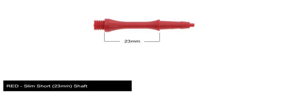Harrows Clic Slim Short 2ba Dart Shafts - Red