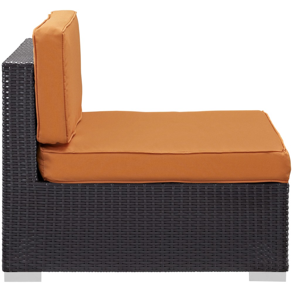 Gather Sectional Set in Espresso Orange