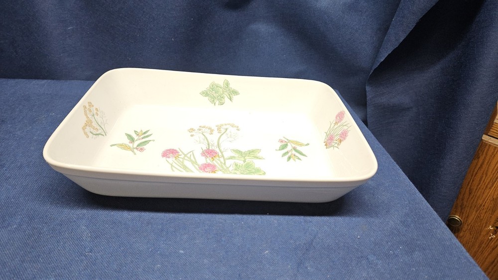 Vintage 1970's Shafford Dinnerware "Herbs & Spices" 12" Rectangular Baker EUC