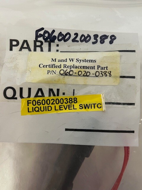 M&W Systems 060-020-0388 LIQUID LEVEL SWITCH, NOS