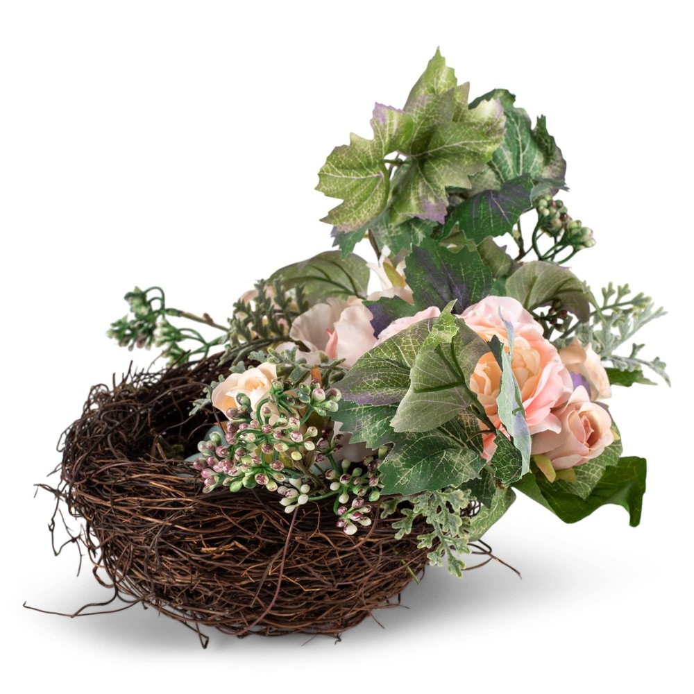 RAZ Imports Enchanted Easter 12" Mixed Floral Nest