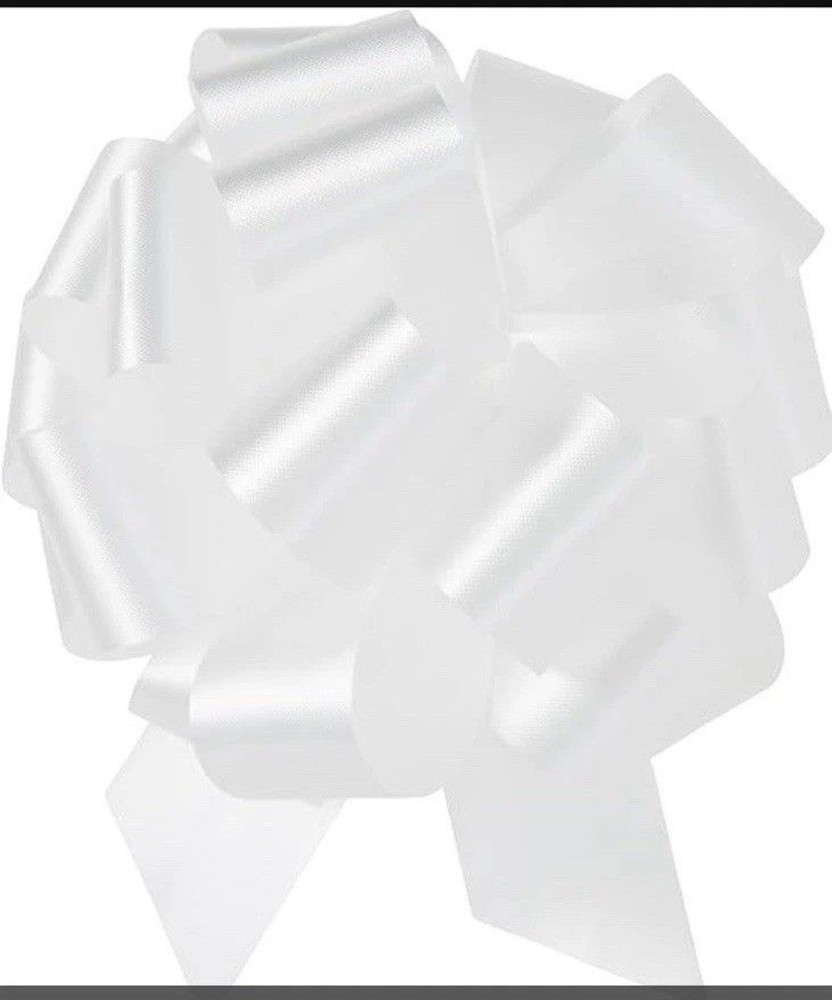 Berwick Hollywood Ribbon 4” White Pull-String Bow Wedding Party Chritmas 50