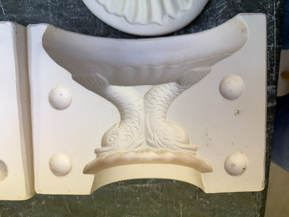 VINTAGE KEN OCORR CERAMIC MOLD #SD-2 DOLPHIN SOAP DISH
