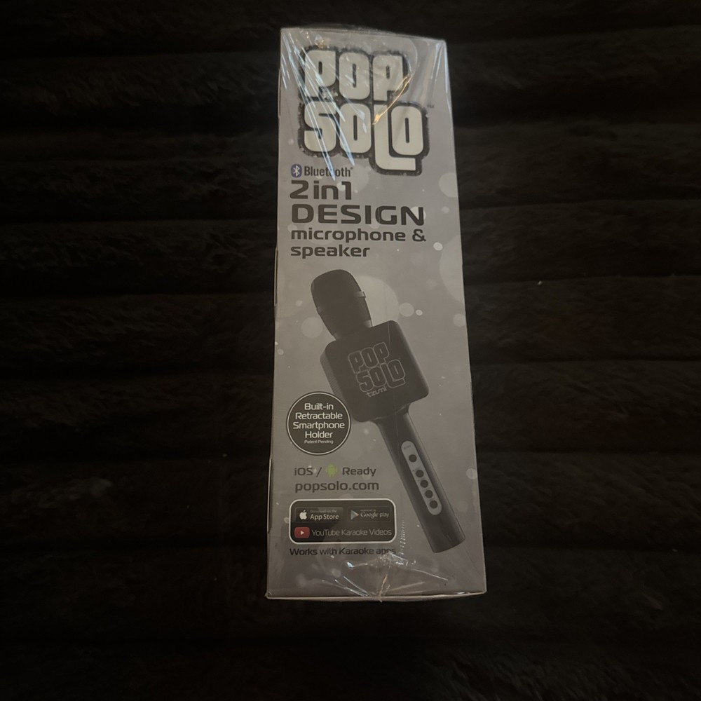 Pop Solo Bluetooth Karaoke Microphone - Black