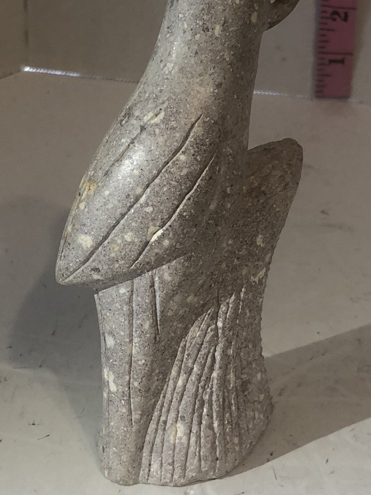 Vtg Parrot Carved in unknown Stone