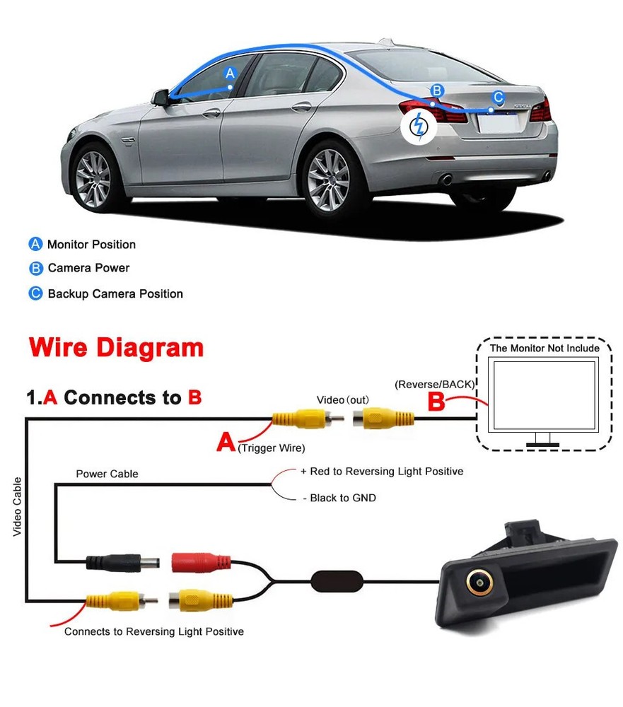 Car Backup Camera for BMW E82 E88 E84 E90 E91 E92 E93 E70 E60 E61 E39 3 5 X5