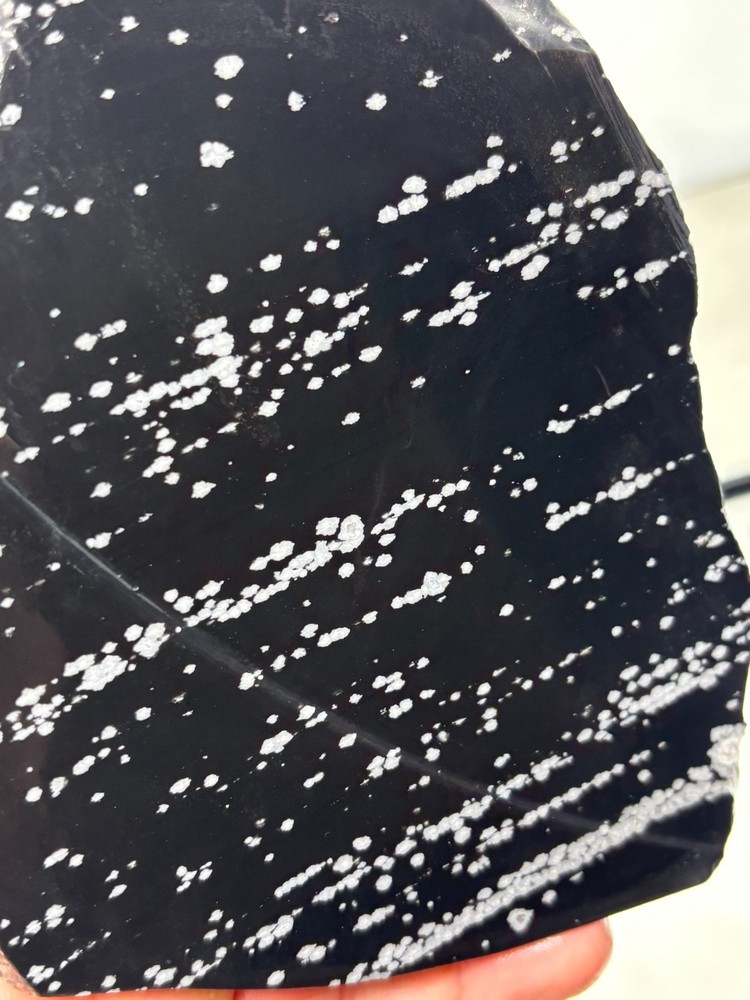 Large Snowflake Obsidian Slab Lapidary Cabbing Knapping Combo ship avail
