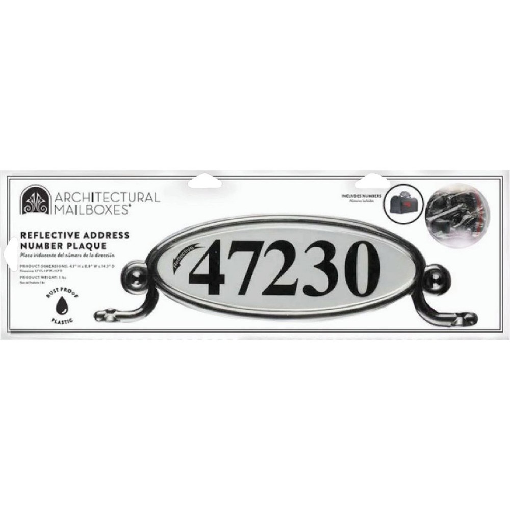Architectural Mailboxes Mailbox Reflective Address Plaque MBPLAQ0B6AM