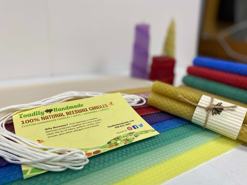 Beeswax Candle Making Kit - 10 Sheets Assorted Colors. 100% Natural Beeswax!