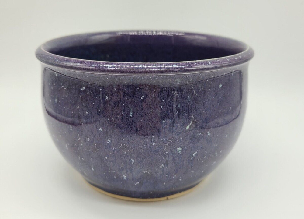 Leigh Deforth Purple Spotted Glaze Planter