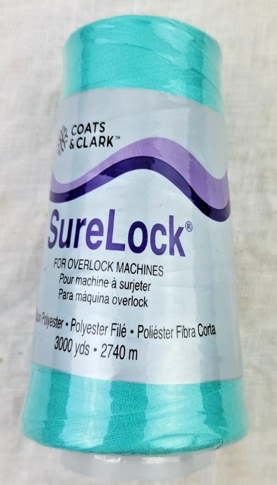 NEW Coats & Clark SureLock Thread for Overlock Machines 3000 yds Polyester