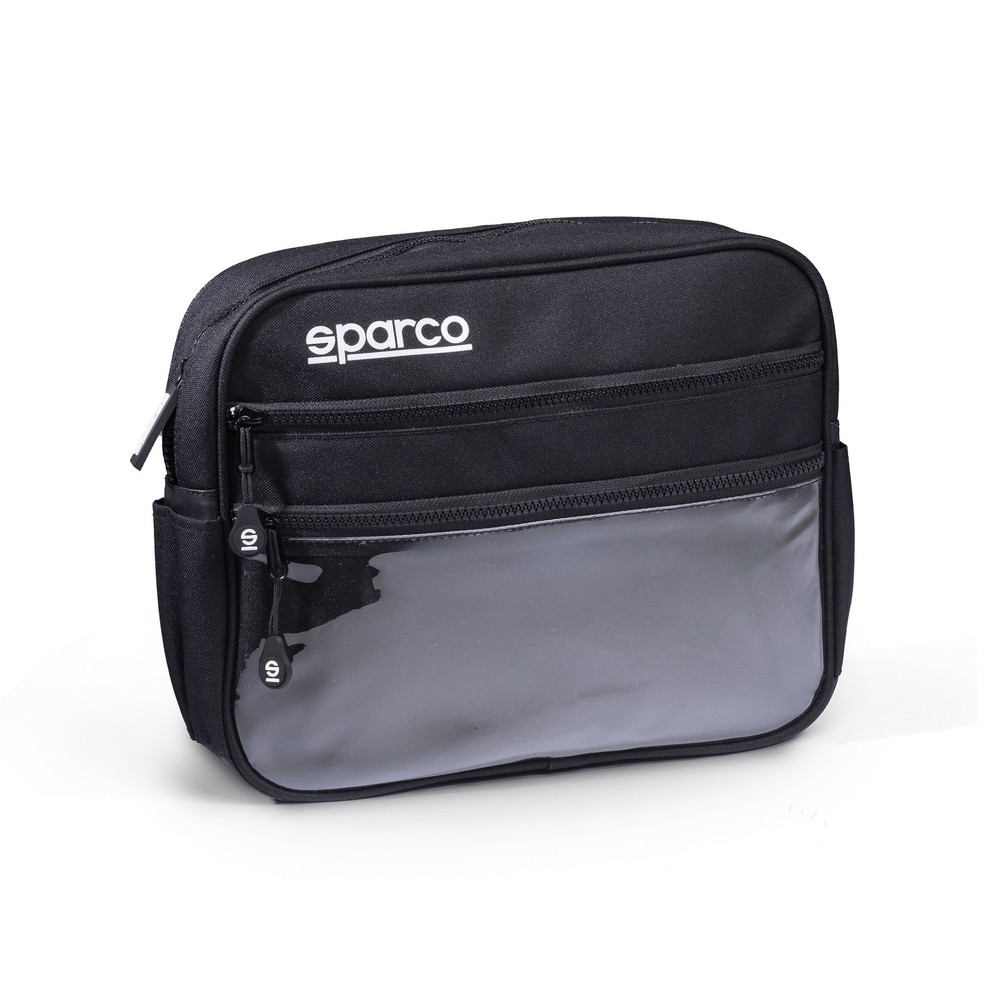 Sparco Co-Driver Plus Bag / Backpack - Black (Dual Compartments, Net Pockets)
