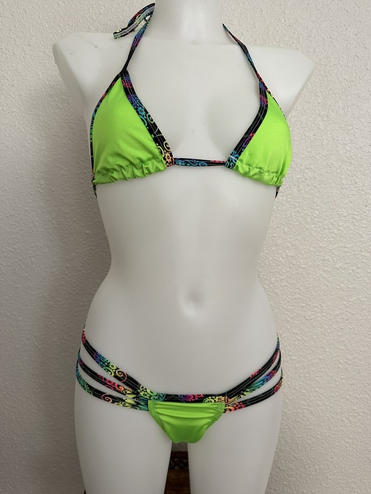 Exotic Dancer Tri Top And Thong Set