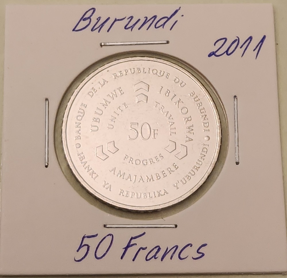 Burundi coin, 50 Francs, 2011