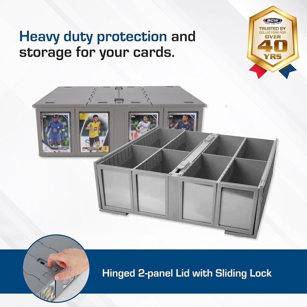Storage Bin for Trading Cards - 3200 Capacity, Dustproof & Stackable