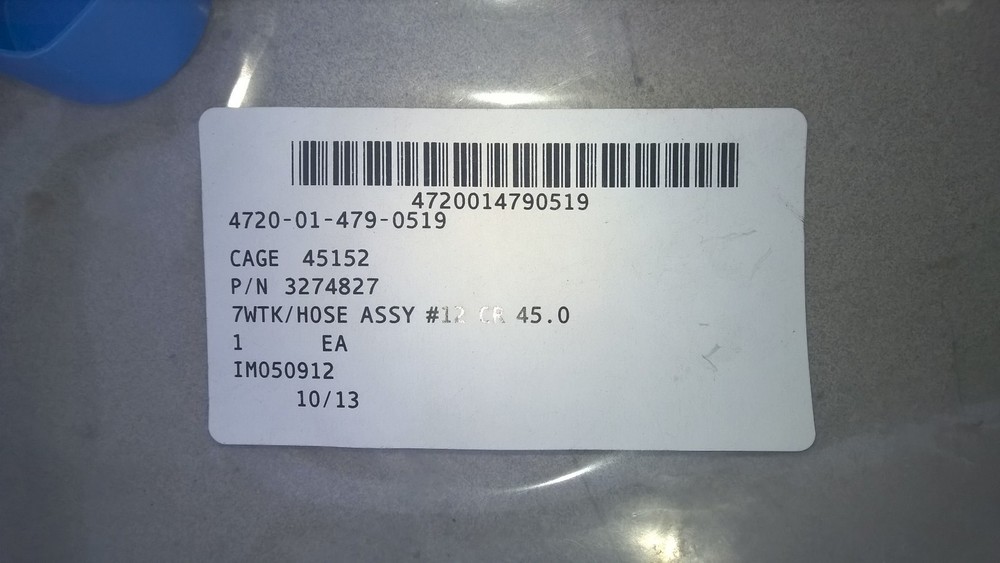 HYDRAULIC HOSE ASSEMBLY P/N 3274827