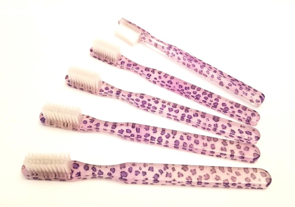 20-PACK Purple Leopard Vintage Designer Toothbrush NEW