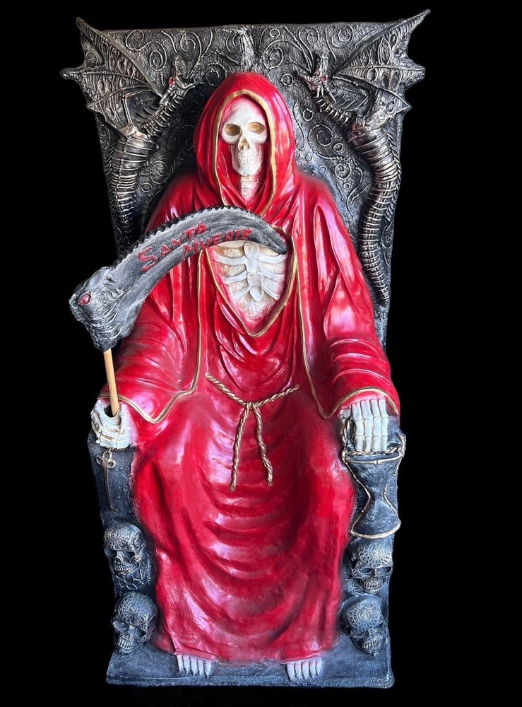 Santa Muerte Seated On Throne-6 Ft Tall