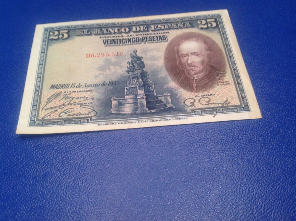 25 Spain Pesetas banknote dated 1928