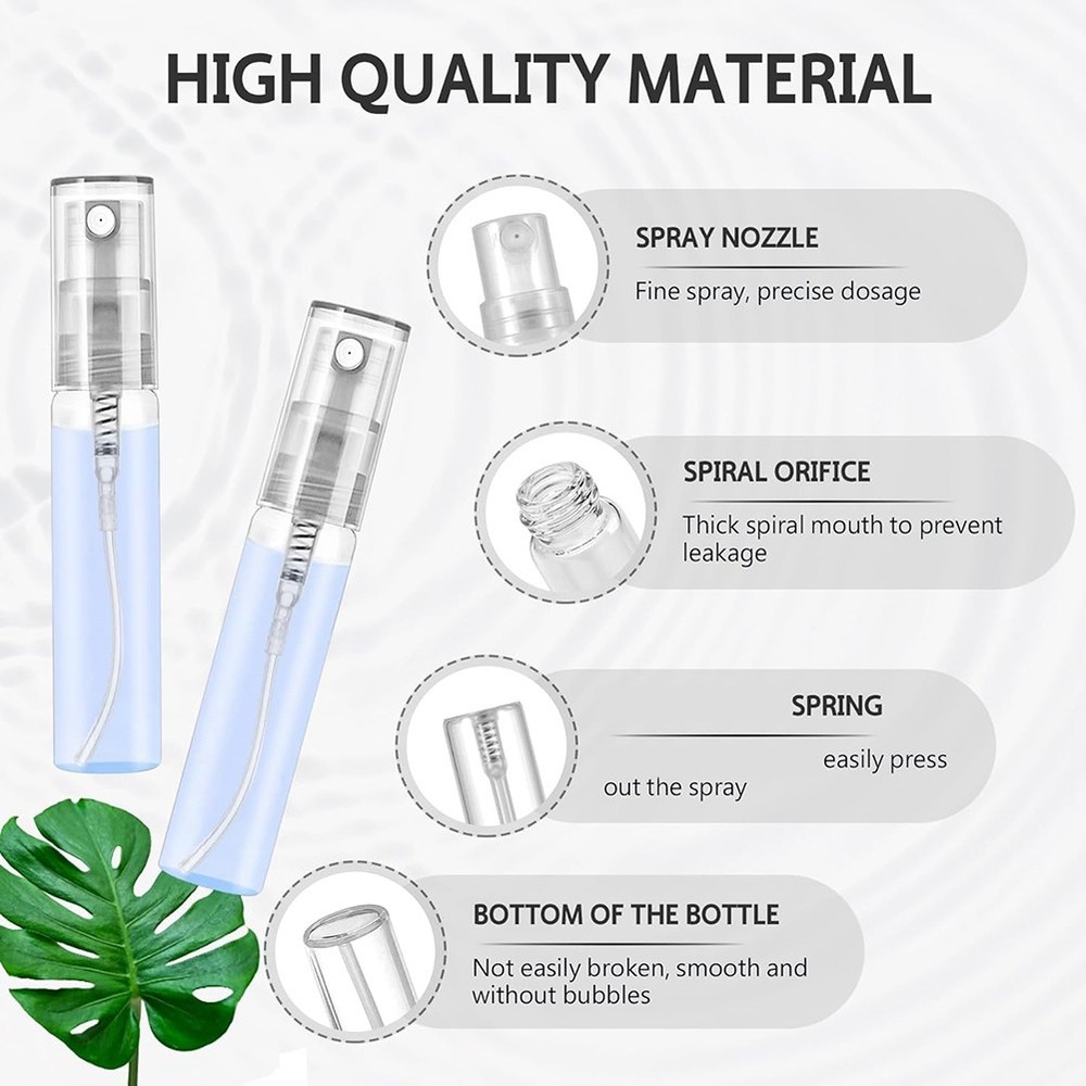 50Pcs 5ML Bottle Small Packing Atomizer Perfume Bottles Atomizing9670