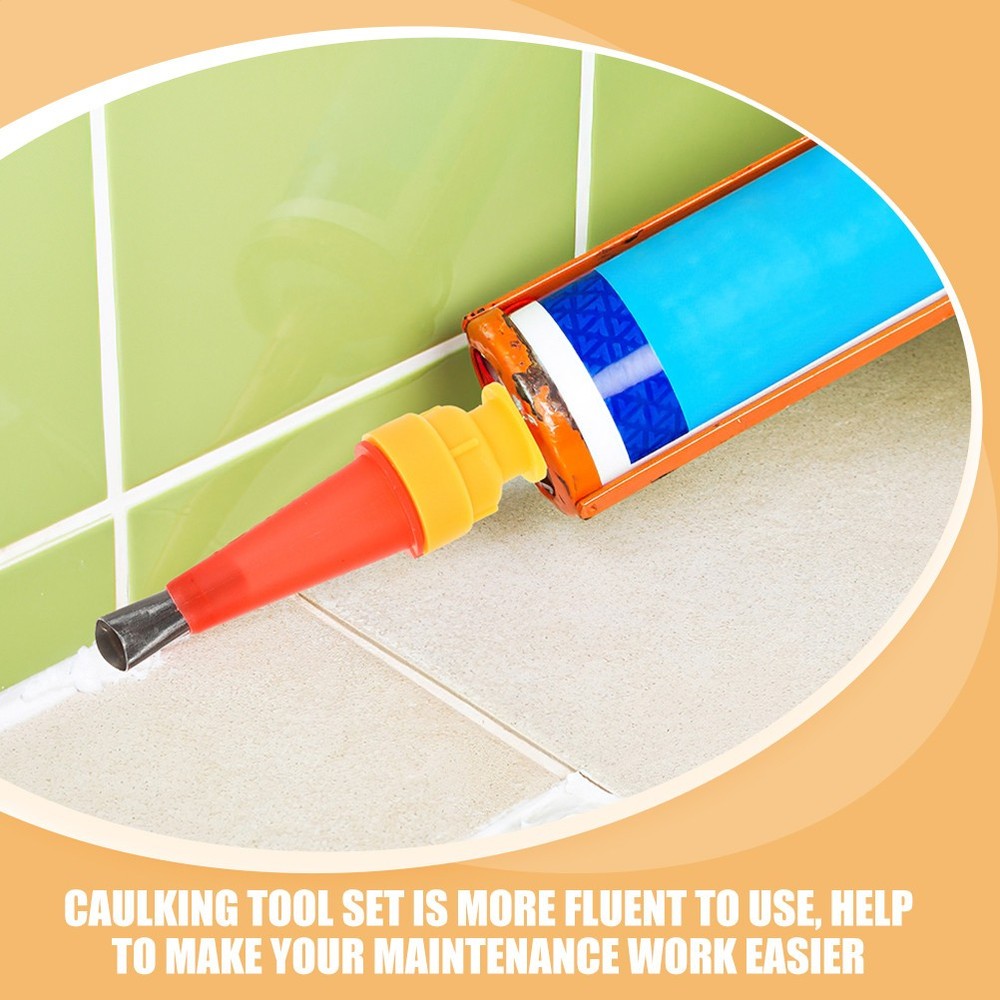 Reusable Caulking Nozzle Tips Applicator Extension Replacement Sealing