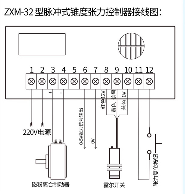ZXM-32 Taper Tension Controller Automatic Manual Magnetic Particle Motor Control