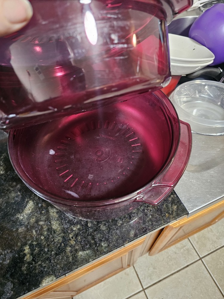 VTG Tupperware TupperWave Microwave Stack Cooker Cranberry