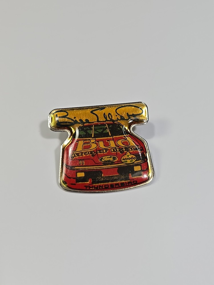 NASCAR Lapel Pin Bill Elliot Budweiser Thunderbird Car