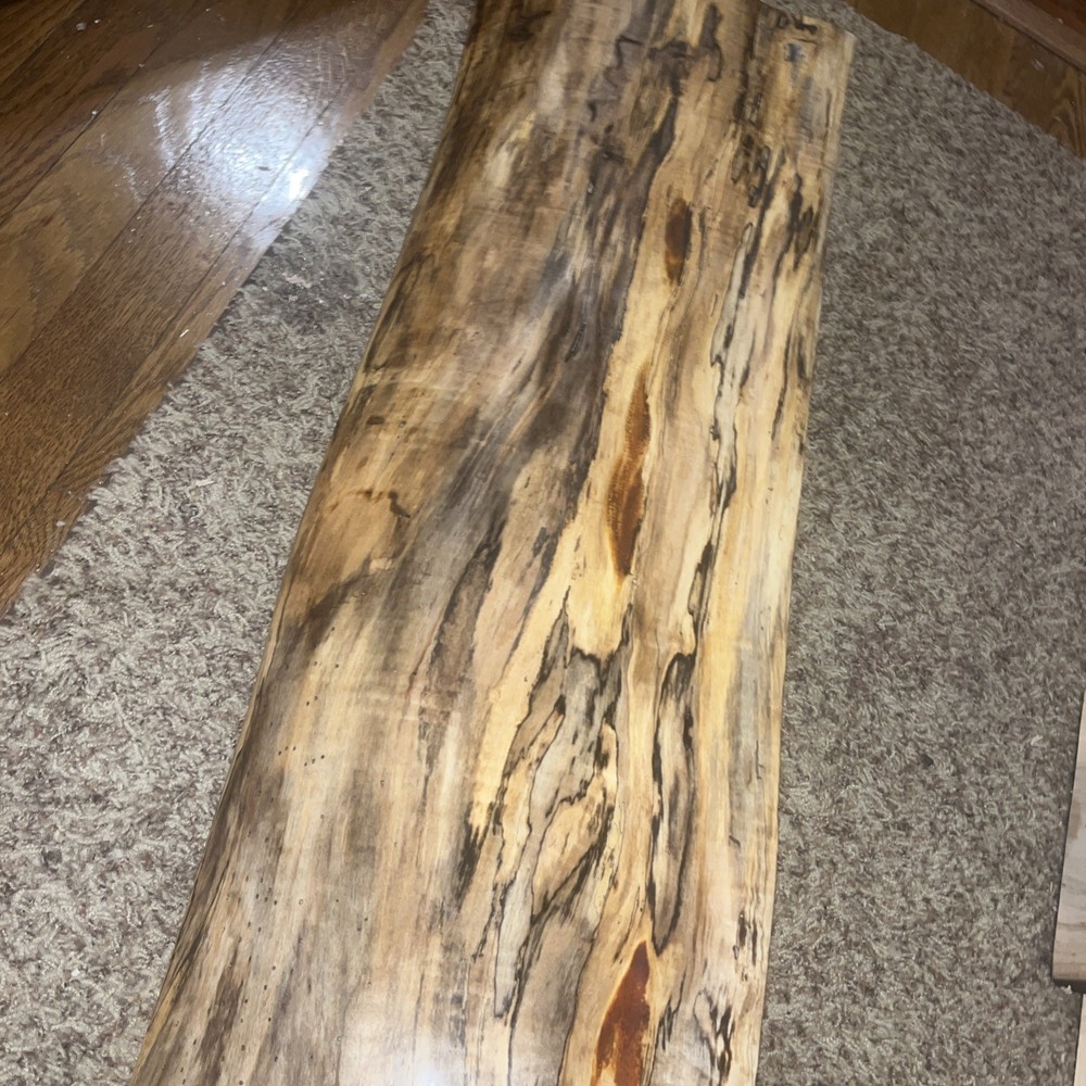 Reclaimed Spalted Maple /Fireplace Mantel Hand Planed/Solid Maple