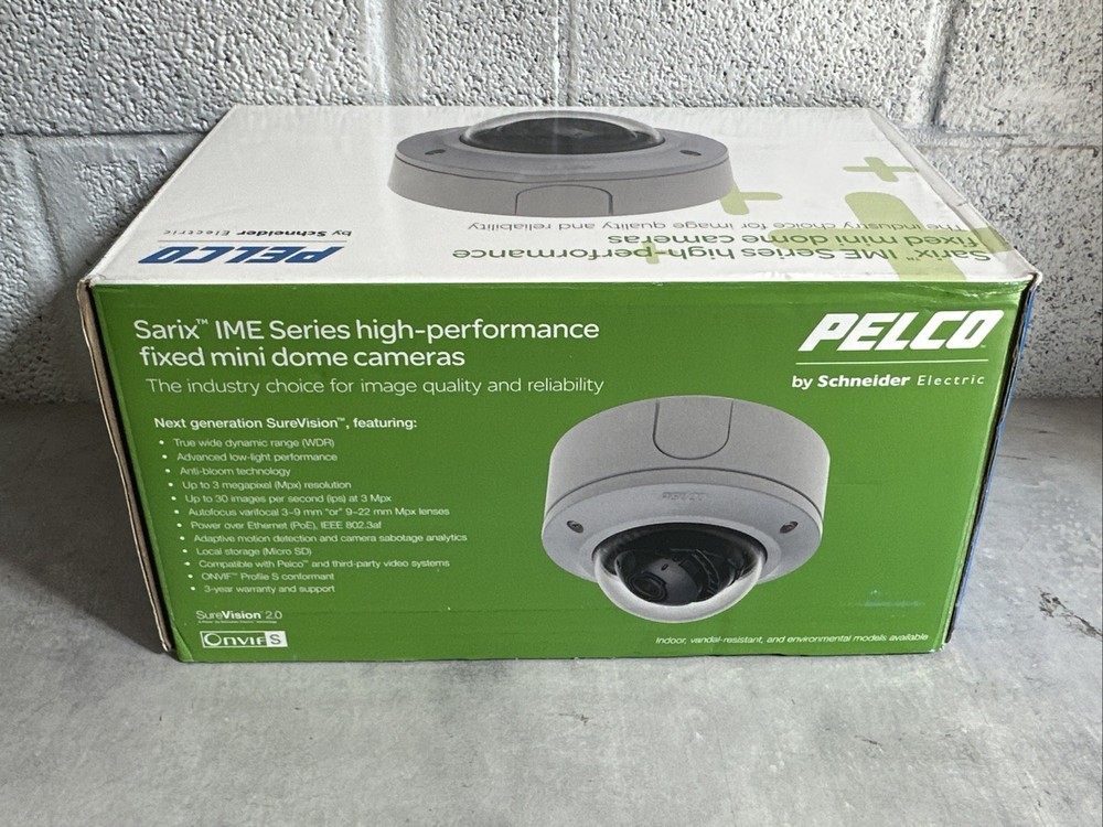 New Open Box - Pelco Sarix IME219-1VS 2MP Fixed Mini Dome Camera