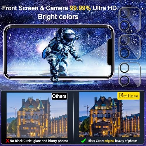 3 Pack Screen Protector for iPhone 11 with 3 Pack Tempered Glass Transparent
