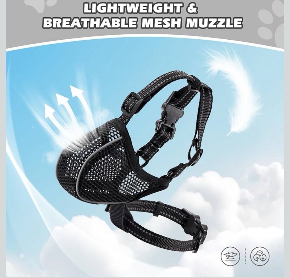 Dog Muzzle,Mesh Soft Muzzle for Small dog
