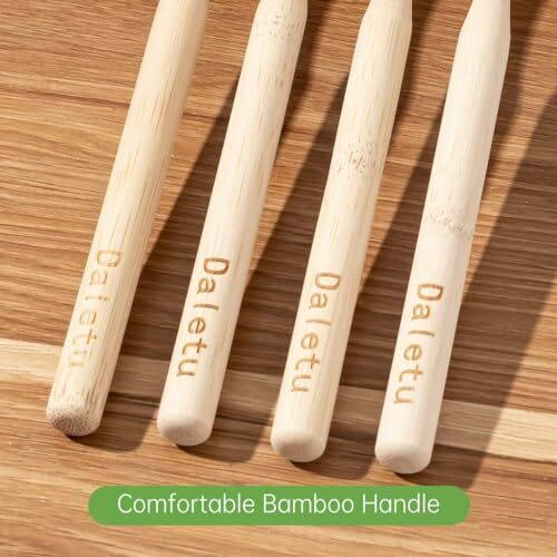 Bamboo Toothbrush Extra Soft Biodegradable Bristles Eco-Friendly 4-Pack