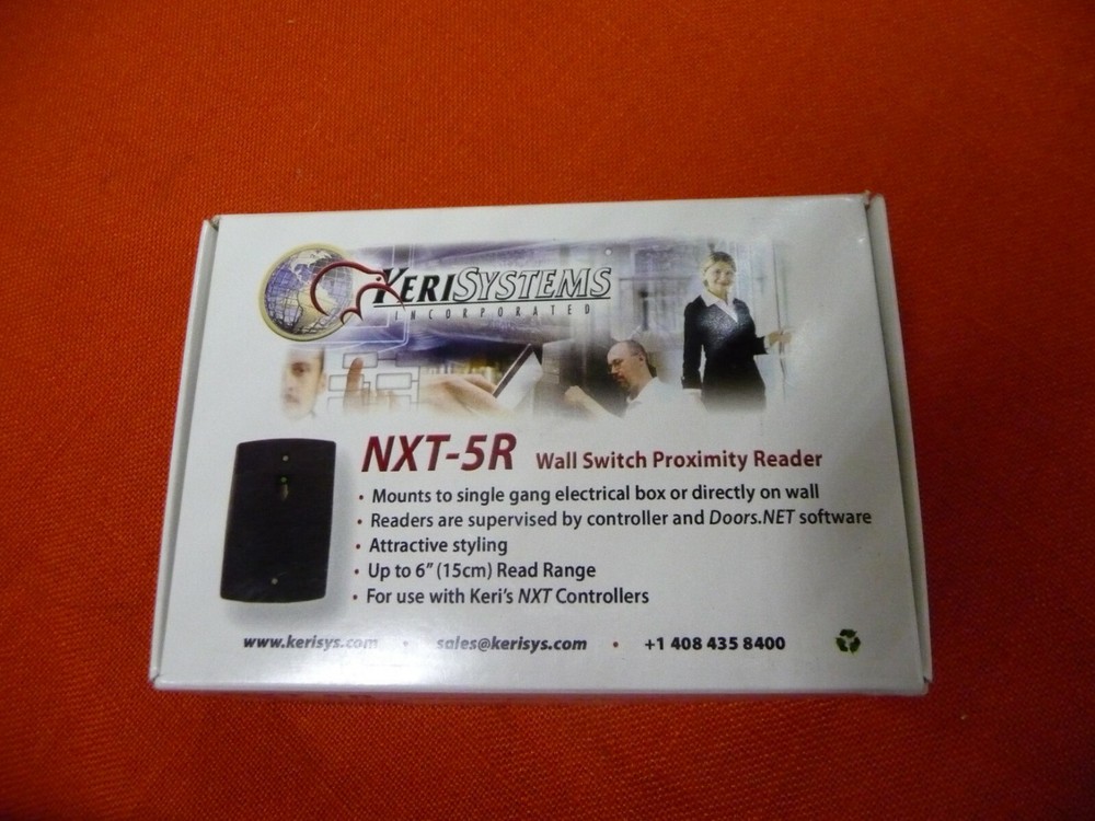 KERI SYSTEMS NXT-5R Proximity Reader, Card and Tag, Wall Mount, Access Entry