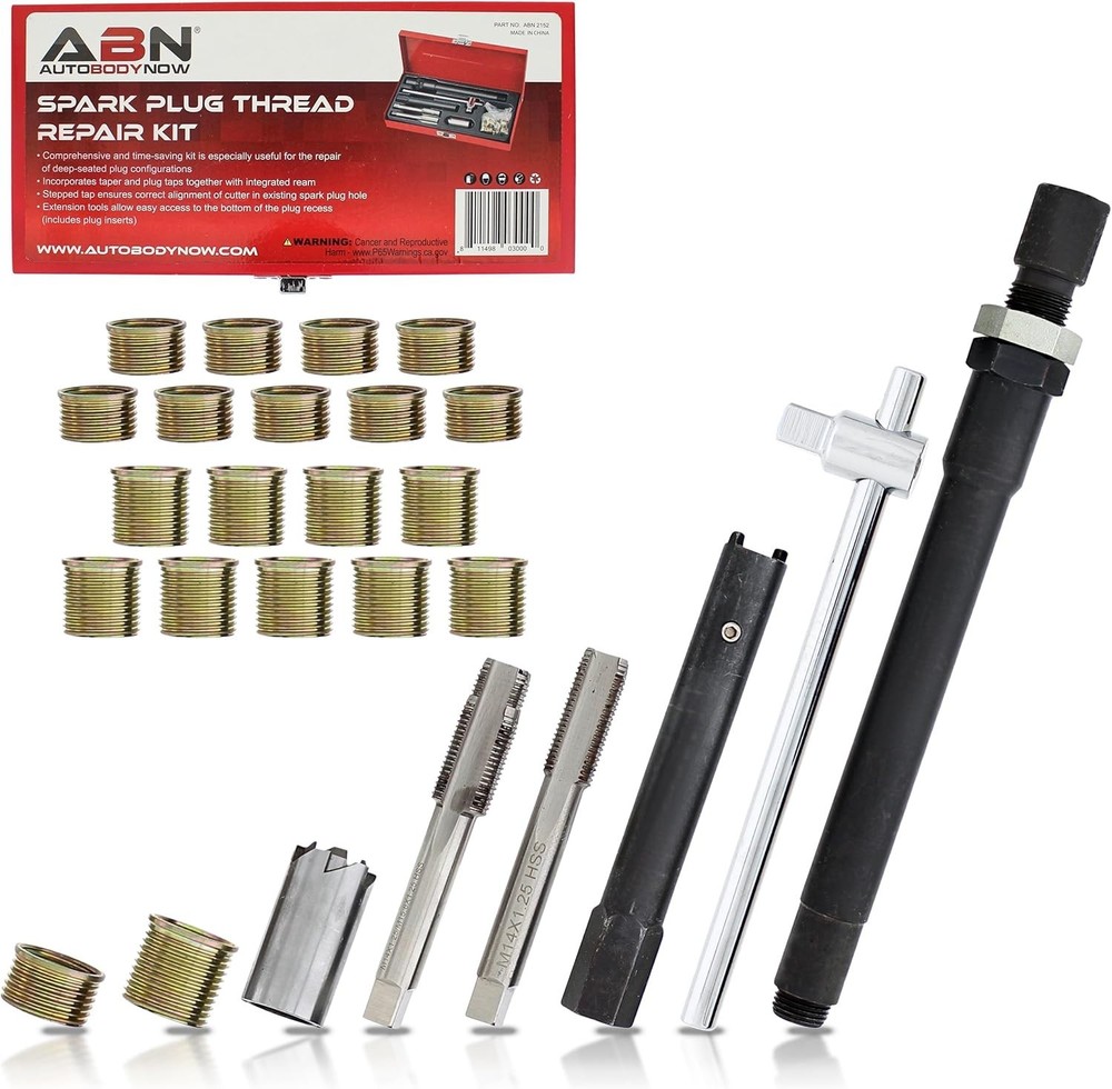 Complete 14mm Rethreading Tool Set for Spark Plug Thread Repair - Heavy Duty
