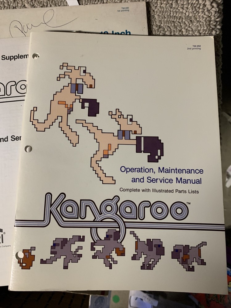 Original Kangaroo Set Atari manual ARCADE Video GAME owners manual